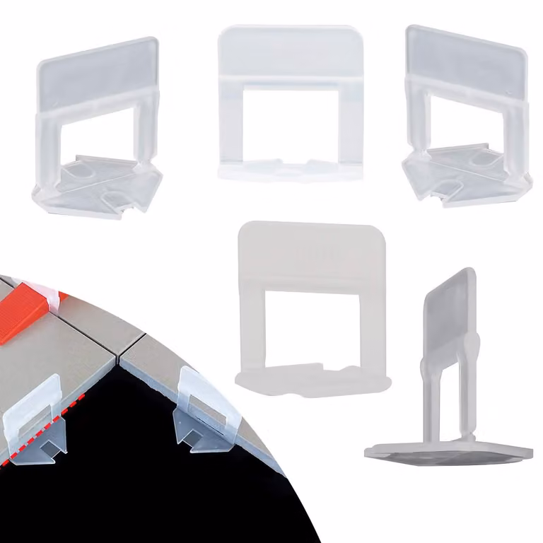 Sistema di livellamento per piastrelle, set di 600 distanziatori, 2 mm, per la posa di piastrelle, spessore da 3 a 12 mm