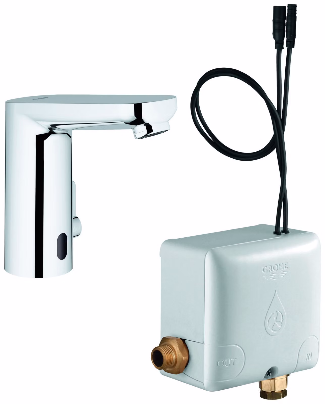 Grohe Eurosmart CE Powerbox, avec électronique à infrarouge pour lavabos, avec mélangeur, saillie 107mm, 36386001, 36386001