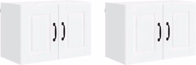 Set di 2 pensili da cucina PORTO bianchi con ante a battente e ripiani interni L/P/H: 60 x 31 x 40 cm