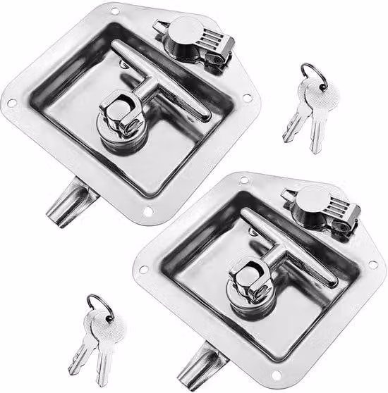 Set di 2 chiavi a T in acciaio inossidabile per cassetti degli attrezzi, completo di chiavi