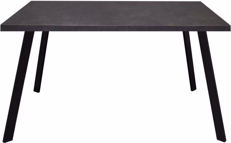 Tavolo da pranzo rettangolare Ediva 1 140 x 90 x 75 Tavolo da pranzo in acciaio nero/nero 13873-140
