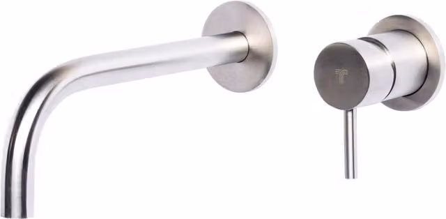 Rubinetto Miscelatore Monocomando Lavabo ad Incasso in Acciaio Inox Satinato Nilo