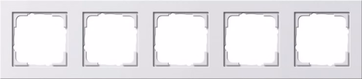 Cornice Gira, 5 posti, E2, bianco puro lucido, 1 pz.