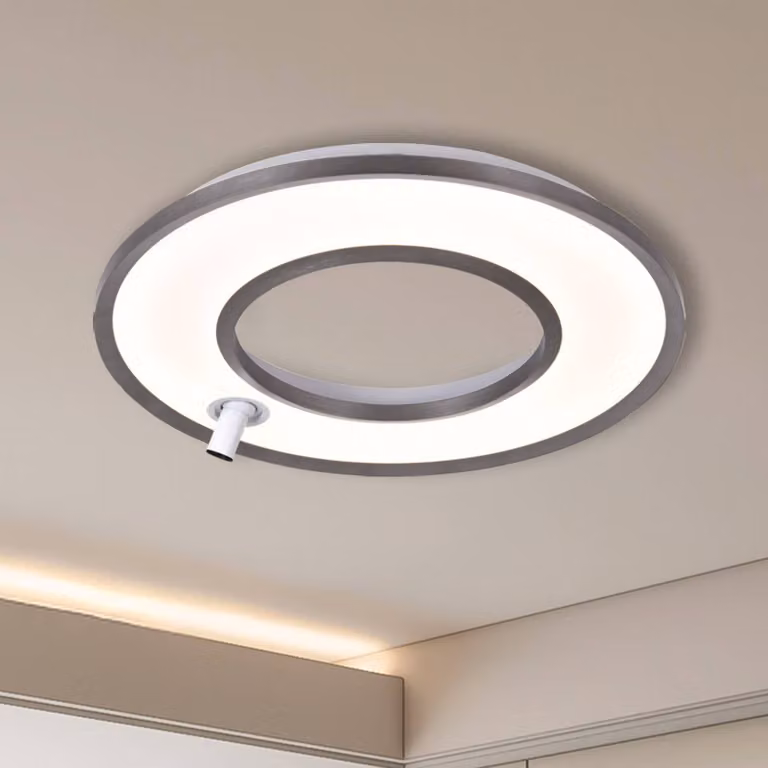 Viokef Plafoniera a LED Valeria, Alluminio / Grigio / Zincato, Soggiorno / Sala da pranzo, Alluminio, Moderno, Plafoniera LED