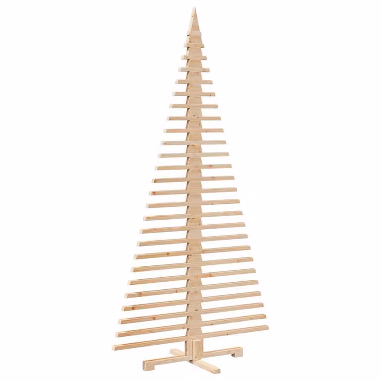 Albero di Natale in legno da decorare 210 cm in legno di pino massiccio