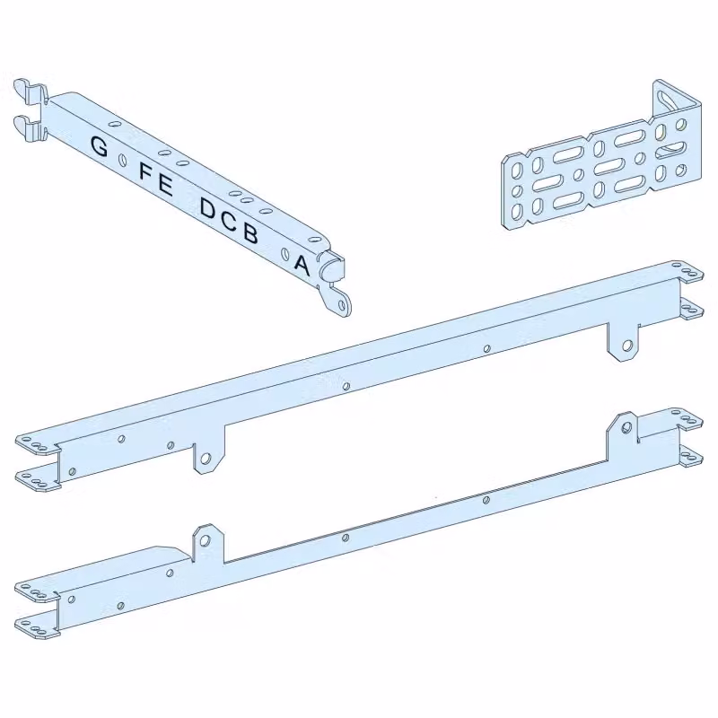Schneider Electric PrismaSeT-P, piastra di montaggio, per commutazione di rete, ComPacT NSX400-630, azionamento motorizzato, orizzontale, larghezza = 650 mm, altezza = 10 moduli LVS03457