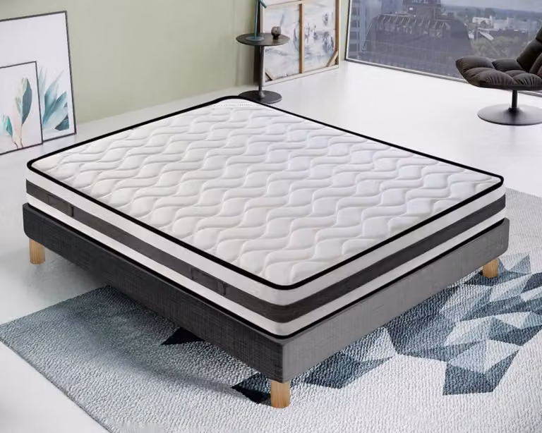 Materasso 70x190 cm, Alto 20 cm, in Schiuma HR, 9 zone differenziate, Rigidità H3, Reversibile Lato Estate/Inverno, 100% Italy