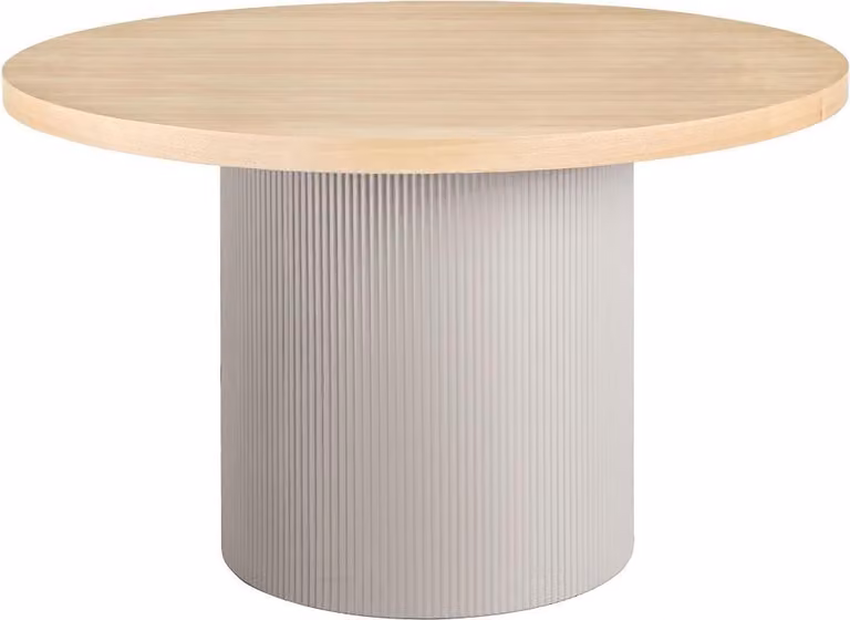 Tavolo da pranzo Juna Ø120 cm impiallacciato frassino.
