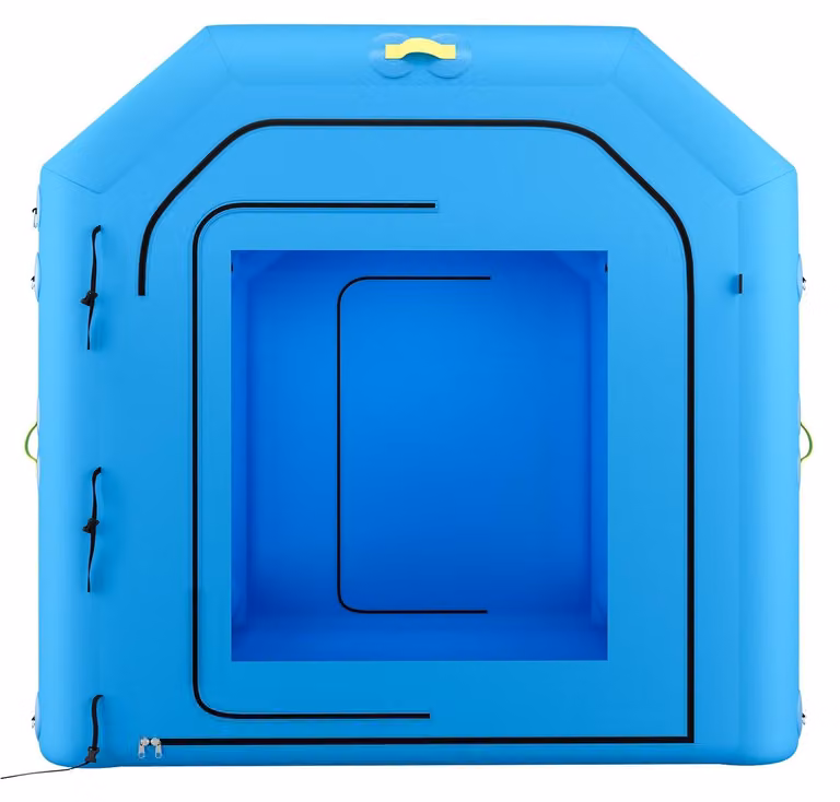 Cabina di verniciatura gonfiabile, dimensioni 4 x 2,5 x 2,5 metri, cabina di verniciatura portatile con potente ventilatore da 750W e grande filtro in cotone, tenda gonfiabile per verniciatura di biciclette, motocicli e piccoli mobili, colore blu