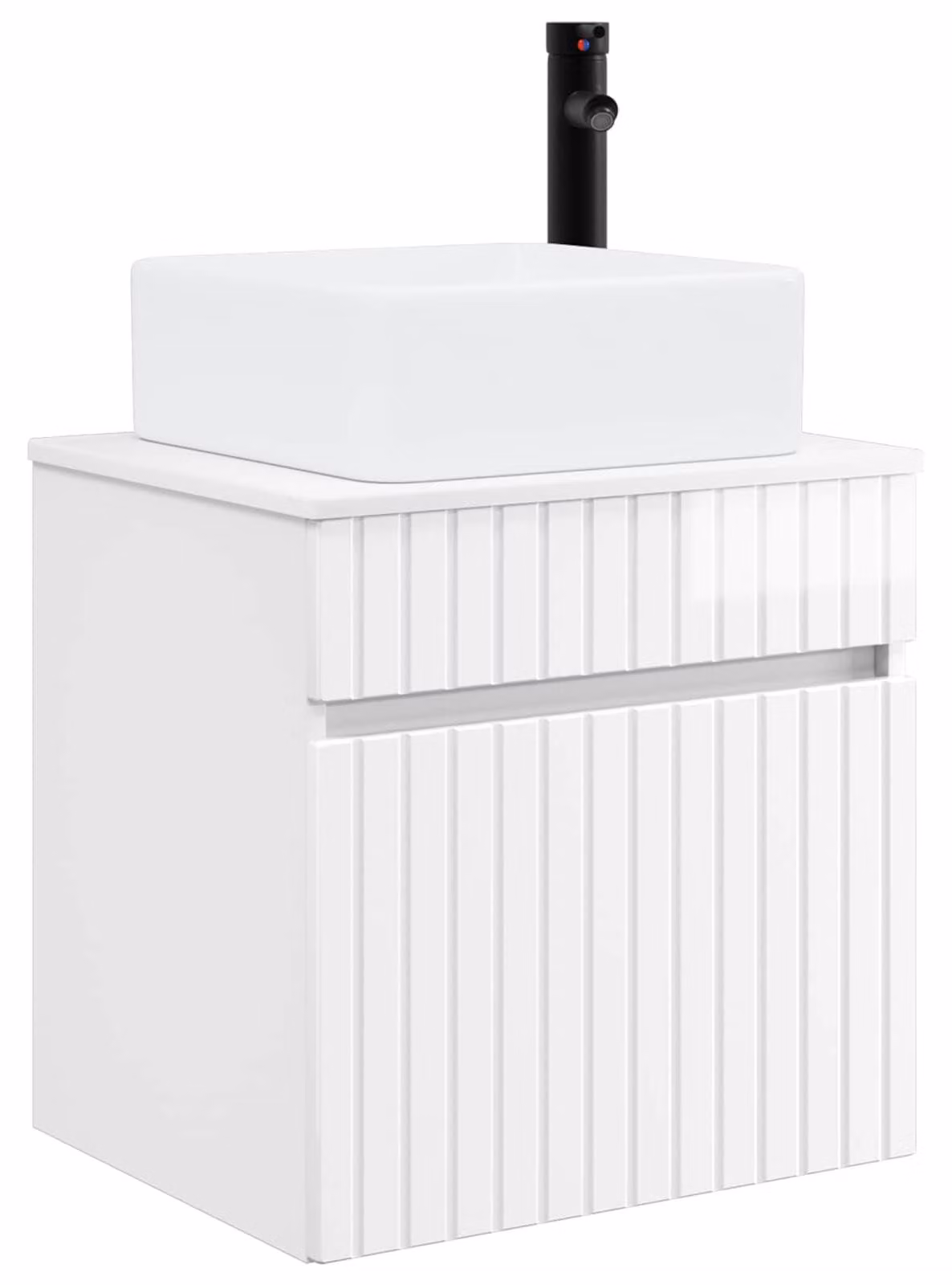 Mobile lavabo da parete Bianco Lucido 49 x 41 x 63 cm