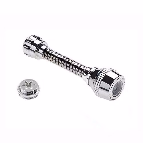 Rompigetto con doccia cm 14 con manicotto cromato fil. 22x1F più adattatore 24x1M