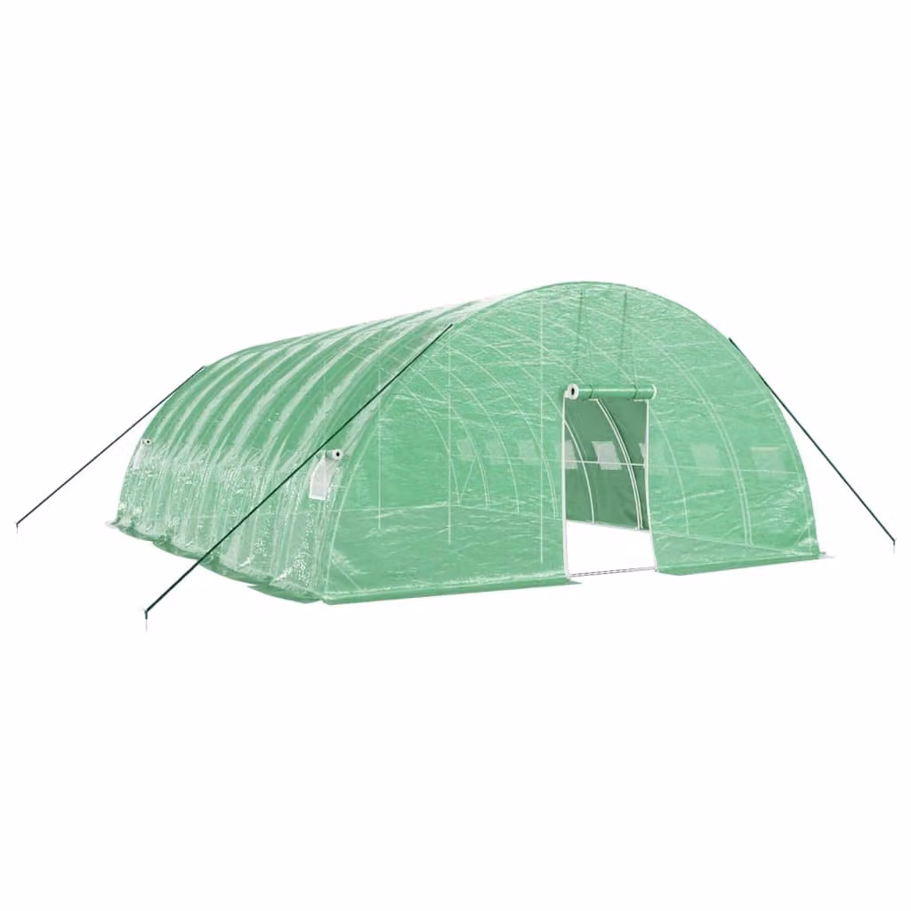 Serra con Telaio in Acciaio Verde 48 m² 8x6x2,85 m