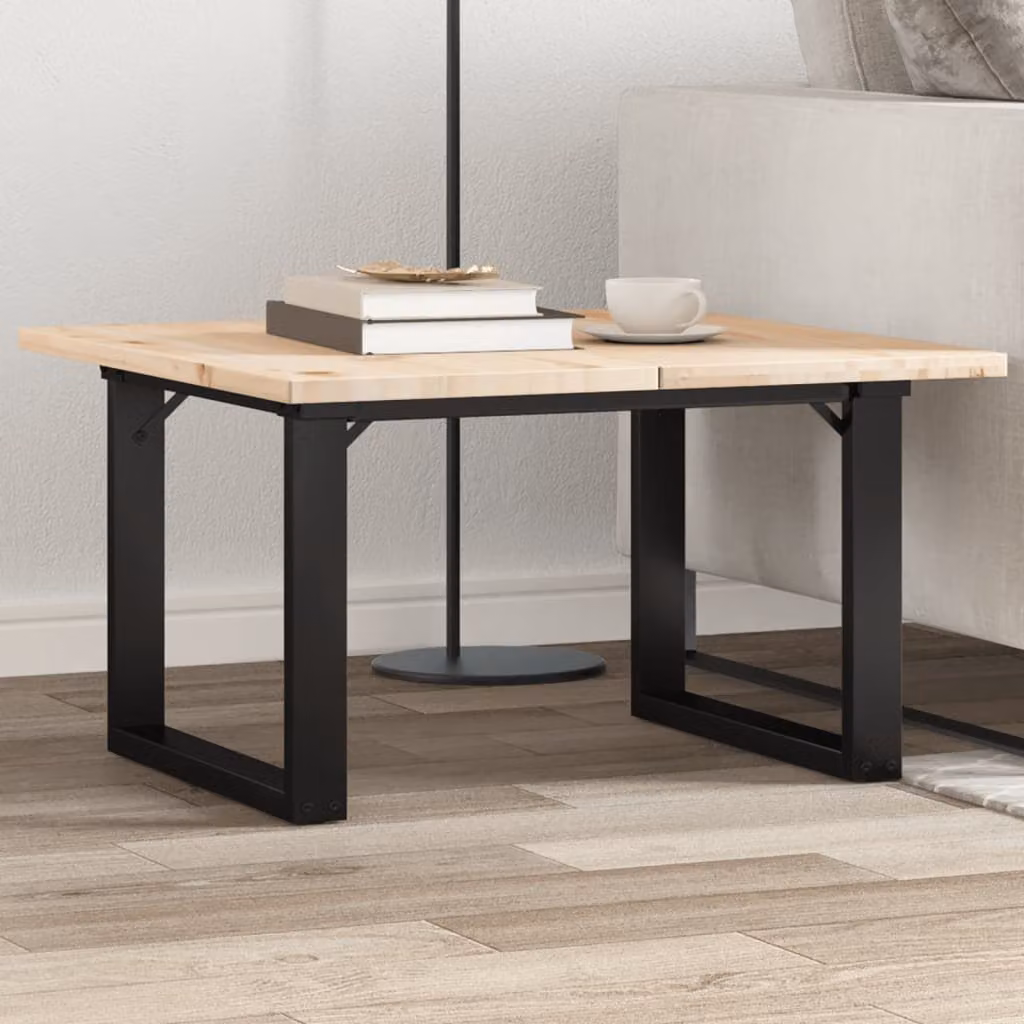 vidaXL Gambe a X per Tavolino da Salotto in Metallo Verniciato Nero L/P/H: 50 x 40 x 38 cm