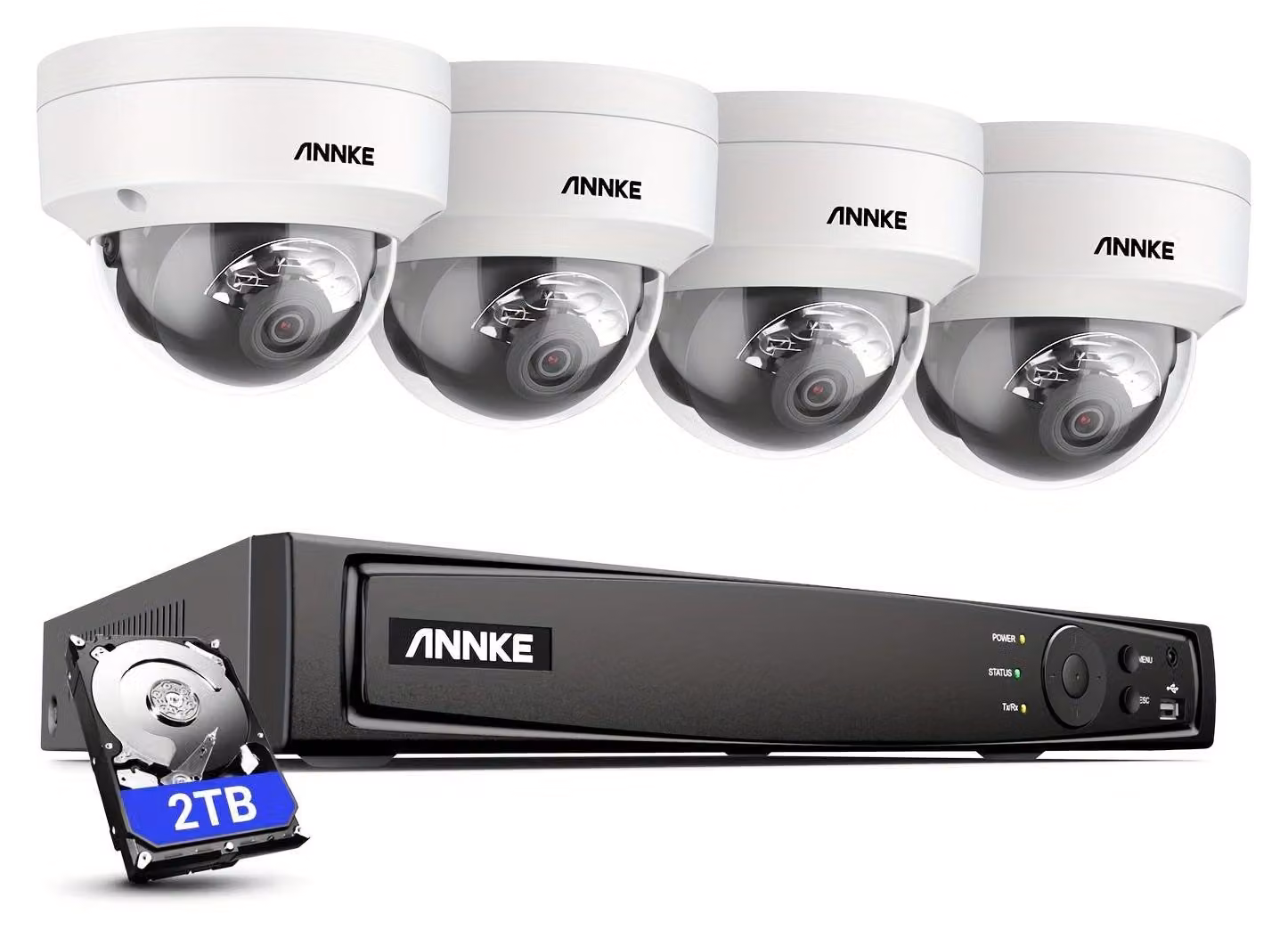 Telecamera di sicurezza - Telecamera a cupola - Telecamera IP - Telecamera di videosorveglianza - Telecamera di sicurezza per interni - Alimentazione cablata