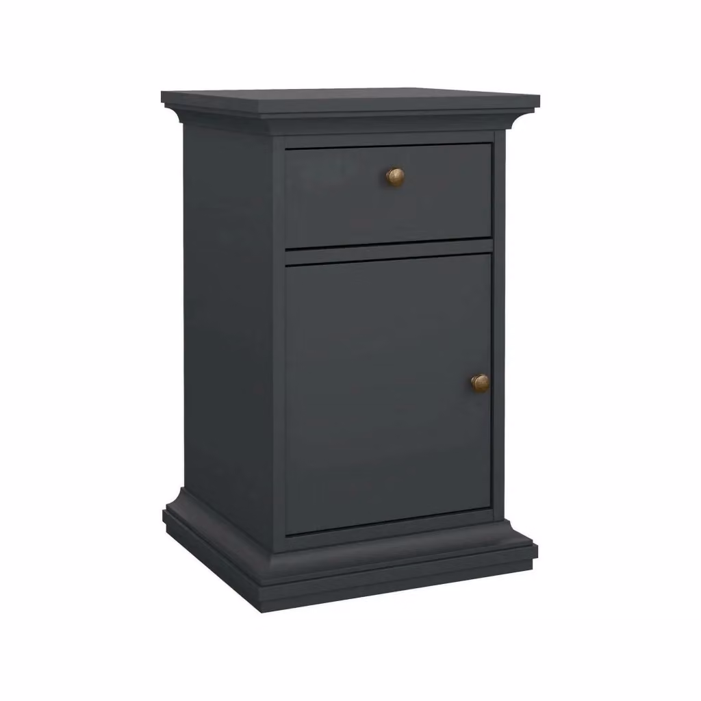 Comodino Mauricette DMORA Grigio L: 44 cm, P: 40 cm, H: 70 cm – 2