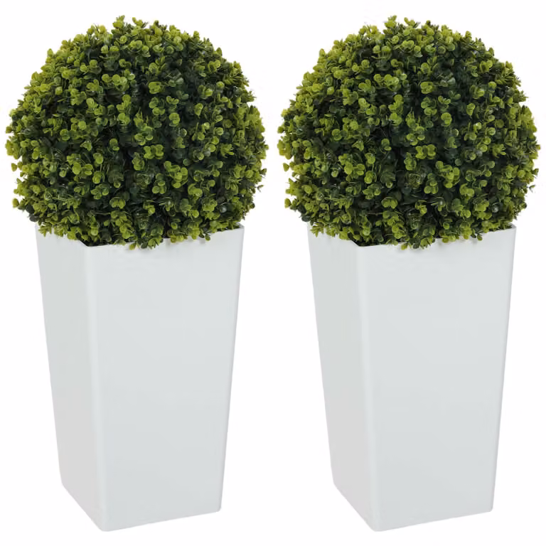 Set di palline di eucalipto artificiale, 65 cm, protezione UV, verde