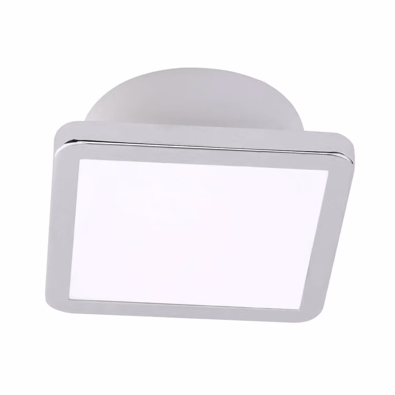 LIGHTME Plafoniera Aqua Uno, Cromo / Argento, Bagno, Alluminio, Moderno, Plafoniera