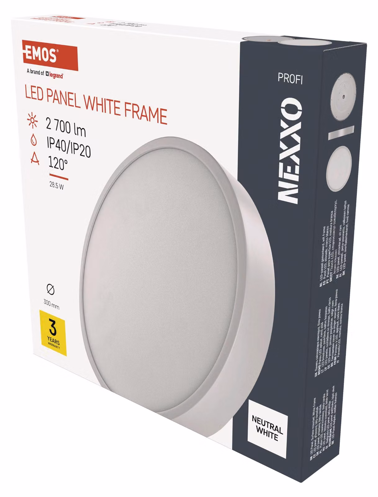 EMOS Apparecchio LED NEXXO, rotondo, bianco, 28,5W, bianco neutro, ZM5155