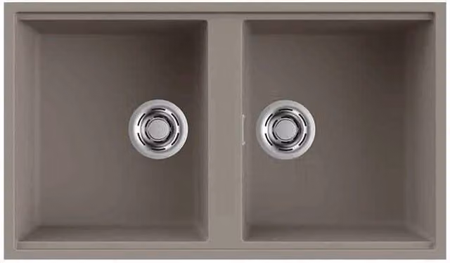 Lavello Elleci Incasso 2 vasche 83,6x48,8 Best 450 Sottotop Keratek Plus Grigio Dove Grey LKB45093BSO