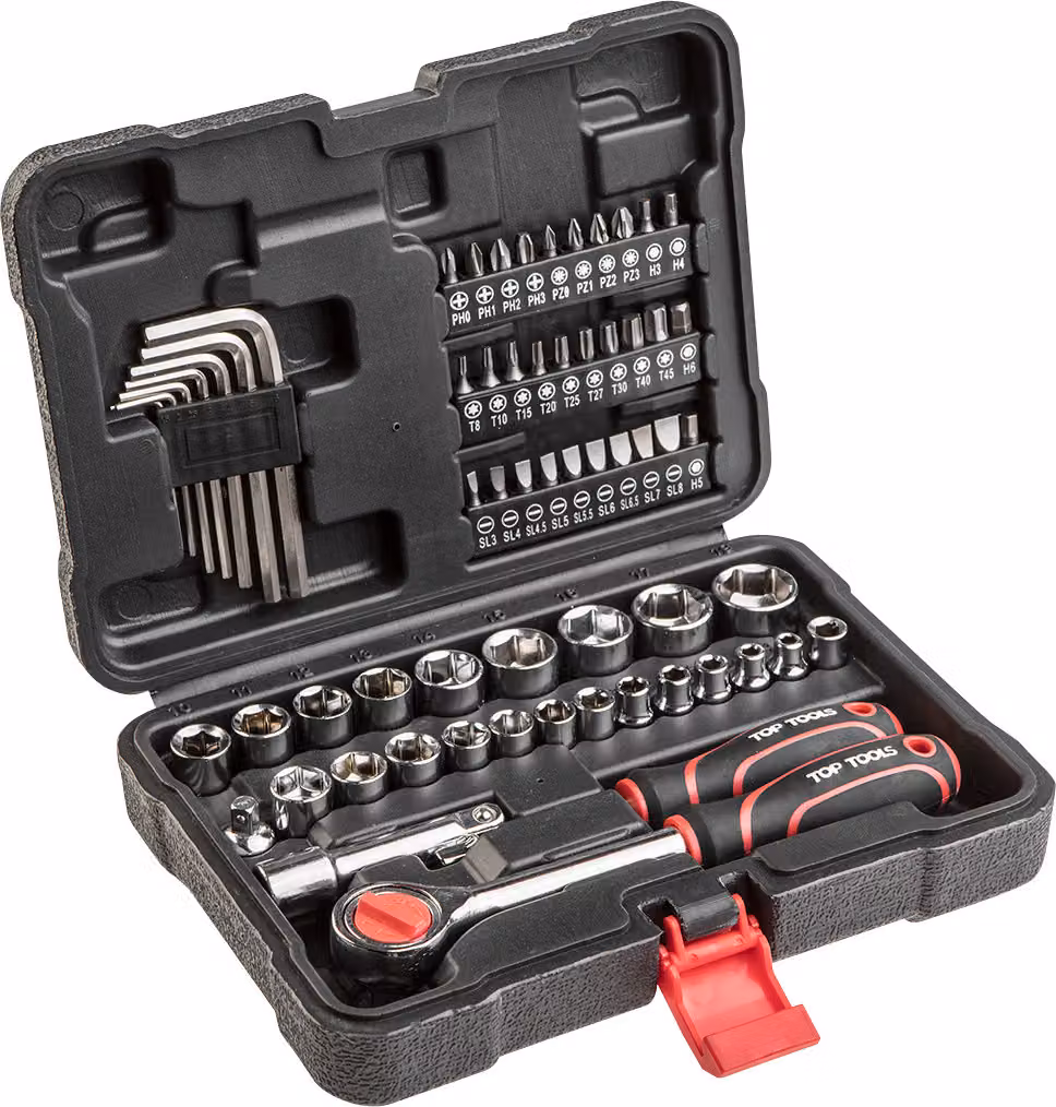 topex 38d515 set di bussole 3/8 8, 63 pezzi