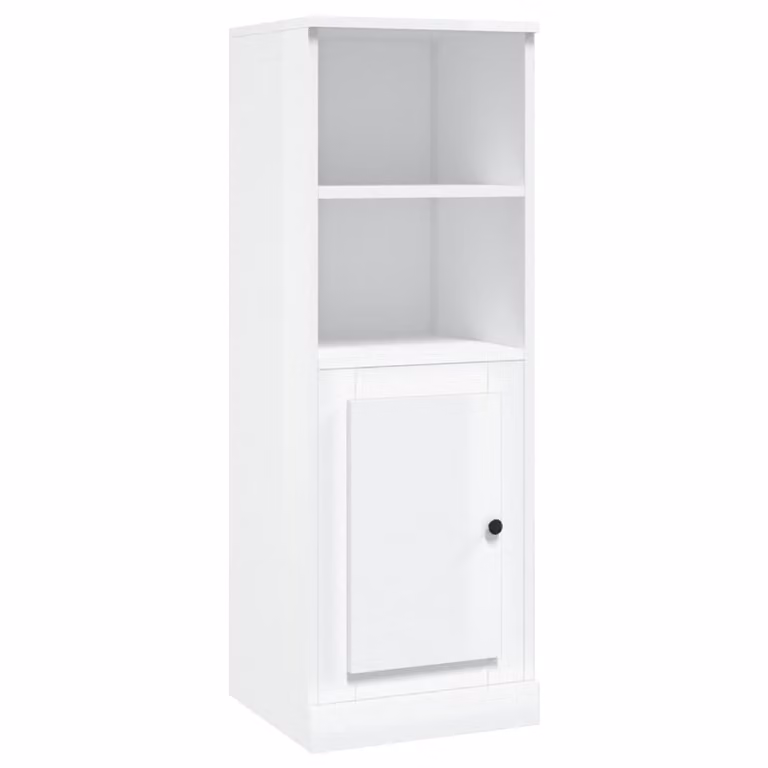 Credenza Bianco Lucido 36x35,5x103,5 cm in Legno Multistrato