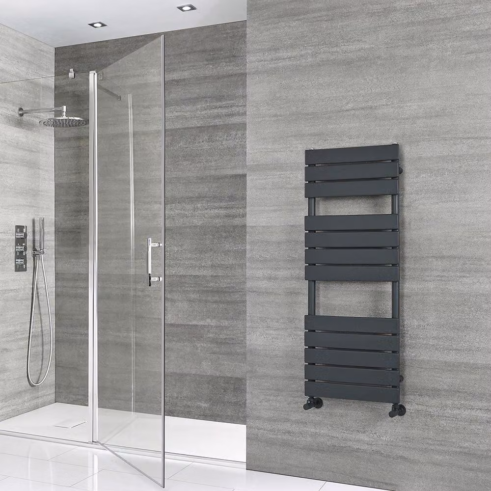 Scaldasalviette Design Antracite 1200x450mm - Termoarredo Bagno - Stile Moderno - Lustro