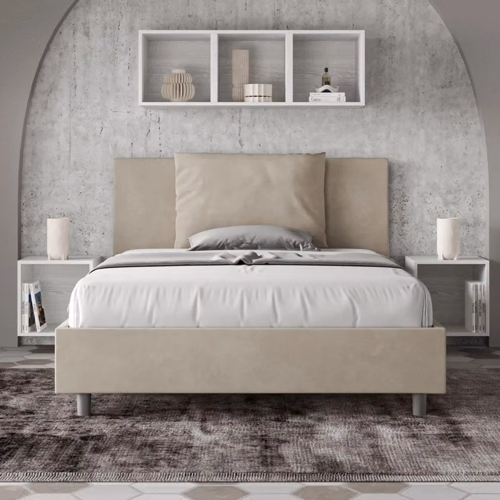Letto Matrimoniale Moderno Antea GIORDANOSHOP Colore Sabbia L/P/H: 180 x 200 x 110 cm – 2