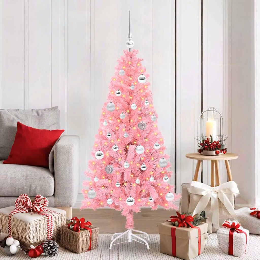 Maison Exclusive - Albero di Natale rosa, 150 cm, in PVC