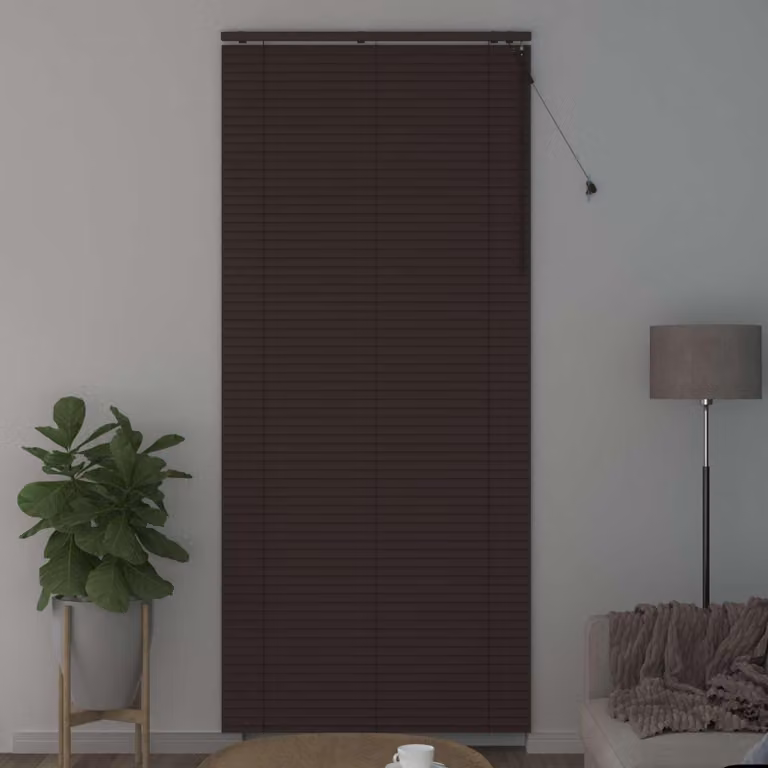 Tende avvolgibili per finestre Venet, colore marrone scuro, dimensioni 110 x 250 cm, larghezza lamelle 35 mm