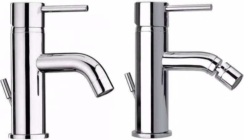 Coppia rubinetti di design per bagno lavabo e bidet | Salice
