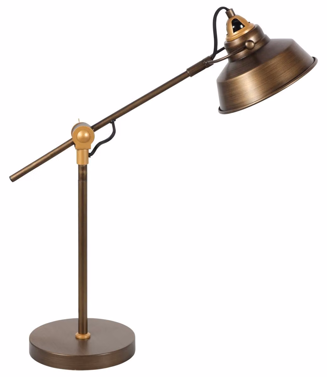 Lampada da tavolo - bronzo - Nove - plastica metallo - Ø 18cm - E27 - 1321BR - Mexlite