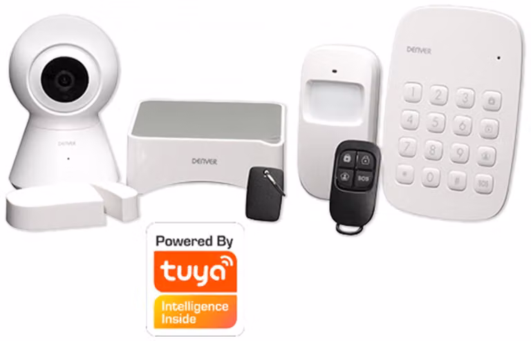 Denver SHA-150, Sistema di allarme intelligente + IP CAM - compatibile con Tuya