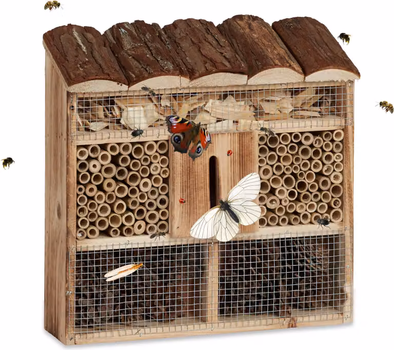 relaxdays 10020726_469 relaxdays Insektenhotel braun 30,5 x 9,5 x 31,0 cm