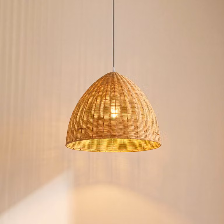 Lampada a sospensione Laverne Lindby, dimmerabile, Legno chiaro, Soggiorno / Sala da pranzo, Legno, Scandinavo, Lampada a sospensione