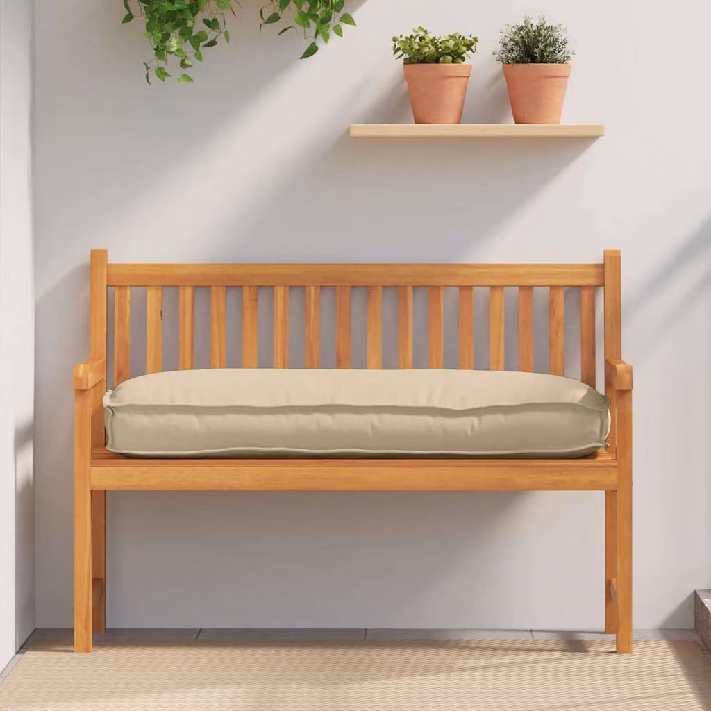 Cuscino rettangolare in tessuto Oxford vidaXL, colore beige, L 120 x P 50 x H 12 cm
