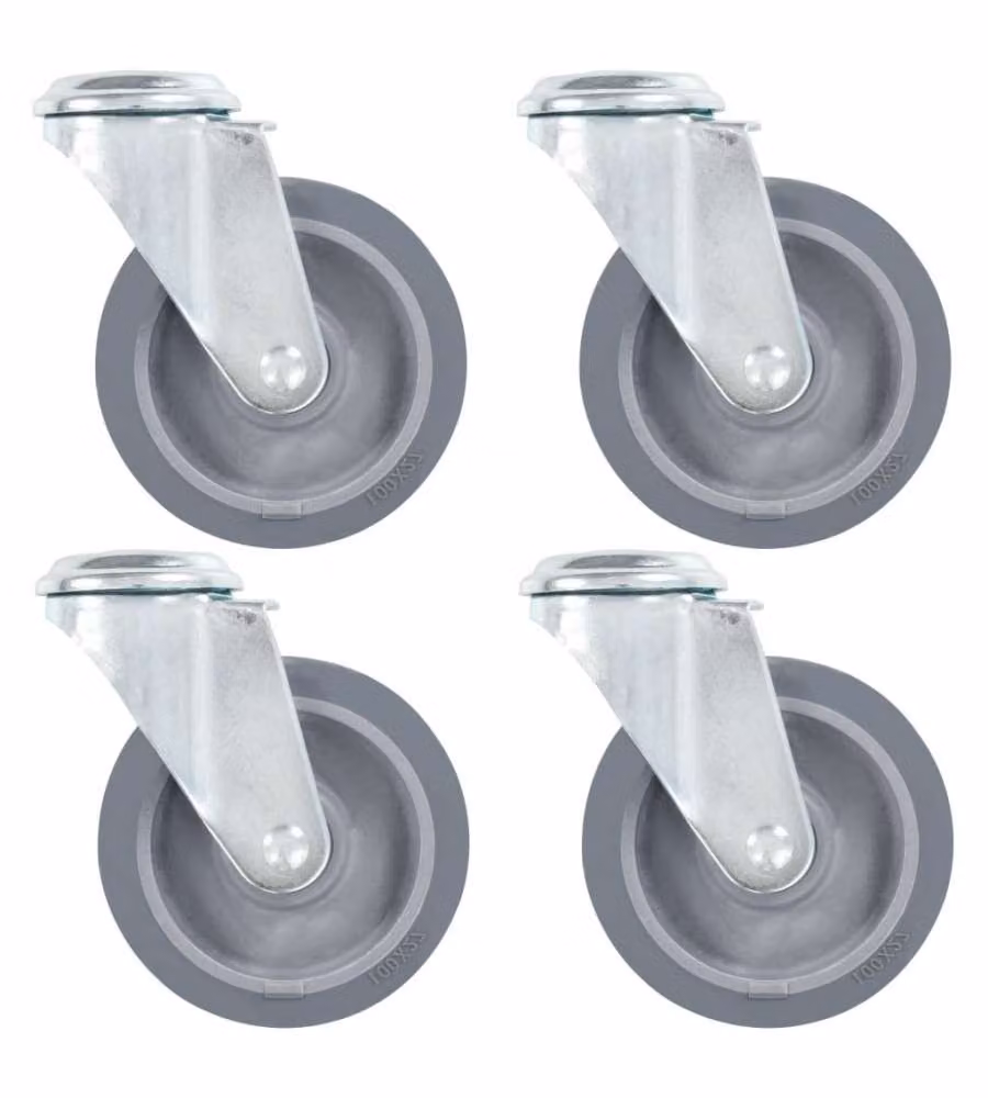 Ruote Girevoli con Foro per Bullone 8 pz 100 mm 277861