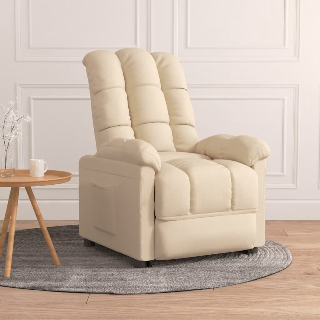 The Living Store Relaxsessel Creme Stoff