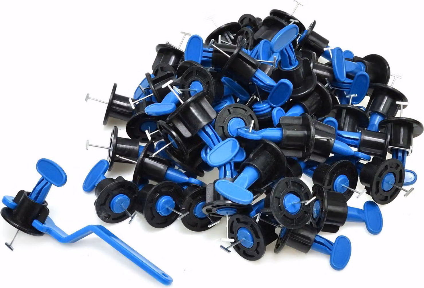 GEKO Set per livellare le piastrelle, 50 pezzi + chiave, G00394