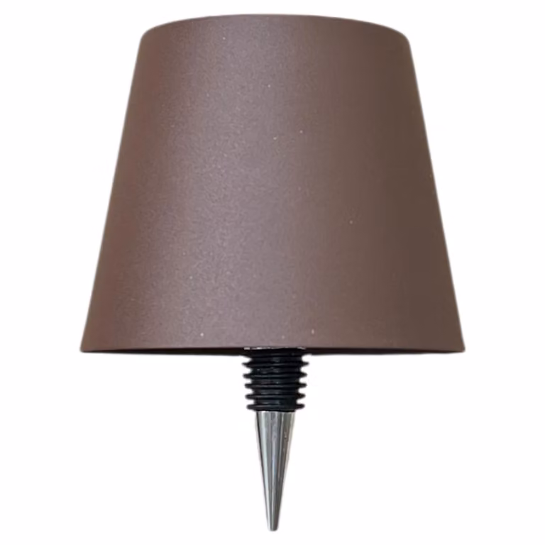 Lampada a LED senza fili Warmpi - Lampada da tavolo ricaricabile dimmerabile - Metallo spazzolato marrone - IP54 Impermeabile Lampada per bottiglie per esterni e interni