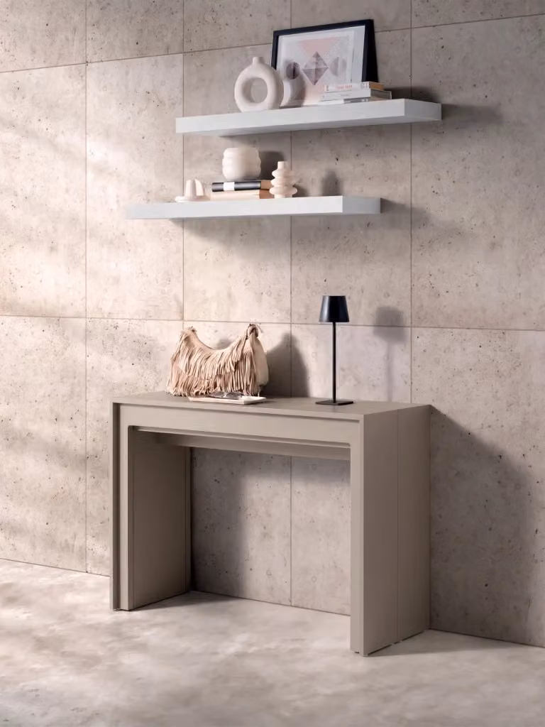 Consolle Allungabile Segmenta GIORDANOSHOP in MDF Laccato Tortora Opaco L/P/H: 110 x 42,5/246,5 x 78 cm – 2