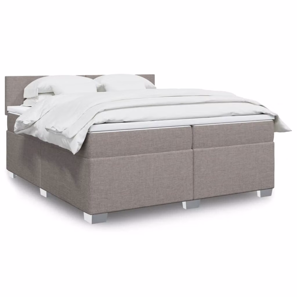 Maison Exclusive - Letto boxspring con materasso Taupe 200x200 cm Tessuto