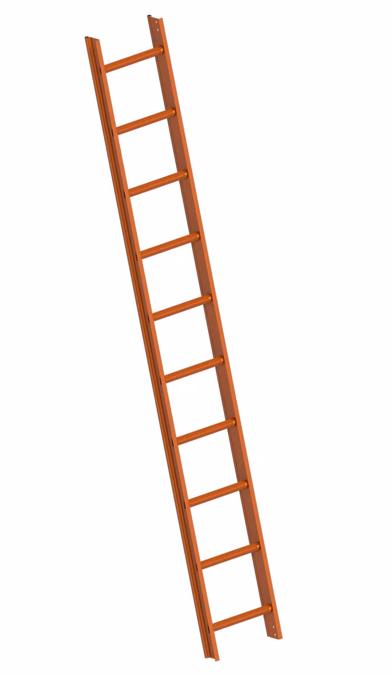 Layher 1051 Scala da tetto color rame, 10 pioli