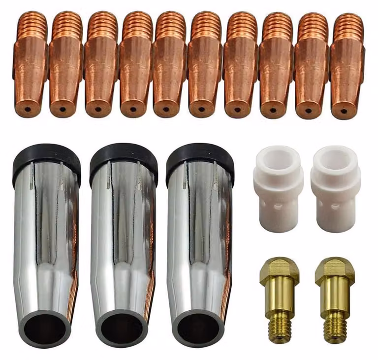 36KD, punte di contatto per saldatura MIG/MAG, filettatura M8, diametro 1,2 mm, codice 140.0442, confezione da 17 pezzi