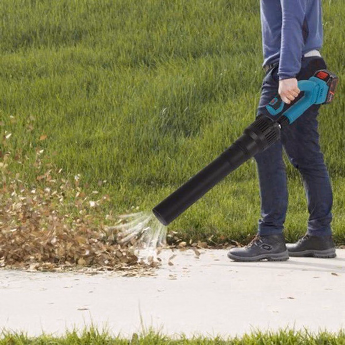 Soffiatore a batteria - 21V - Leggero - Ideale per la cura del giardino e la rimozione della neve - Senza fili