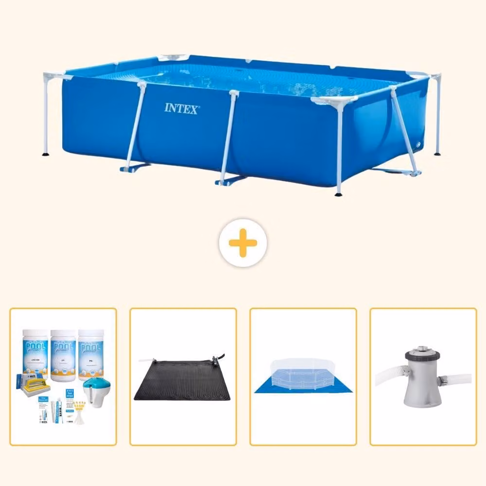 Piscina fuori terra rettangolare - 260x160x65 cm - composta da 5 elementi - modello S20826