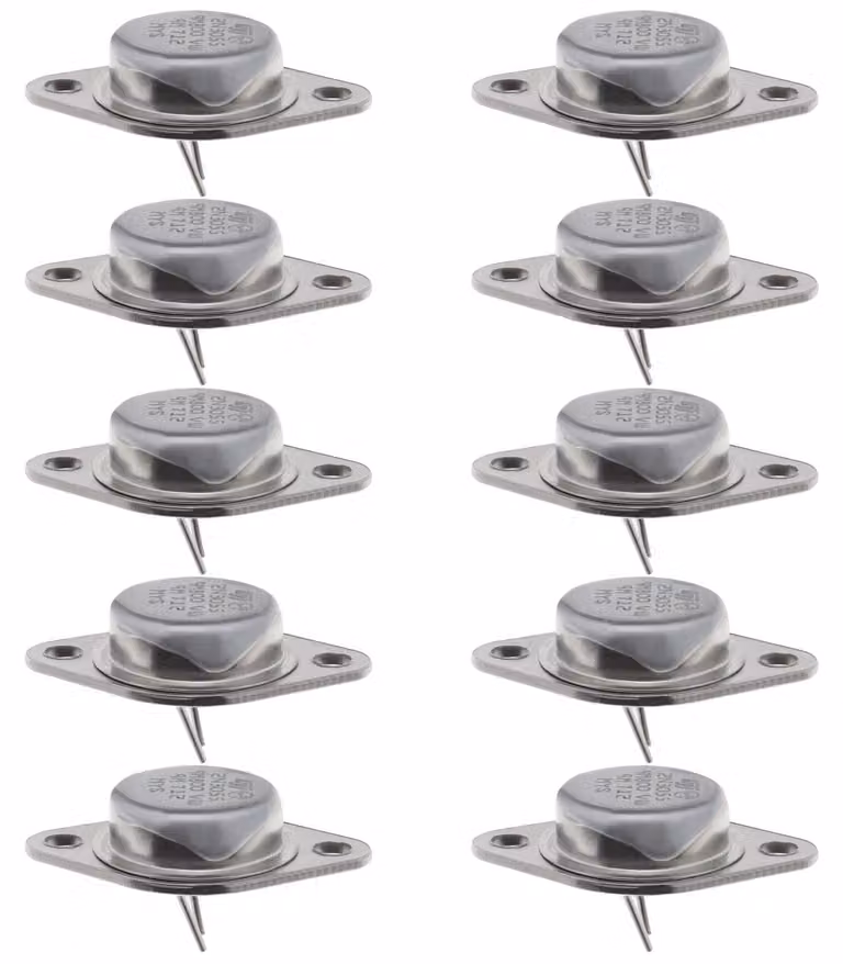 10 transistor NPN 2N3055, potenza: 15A, 100V, 115W