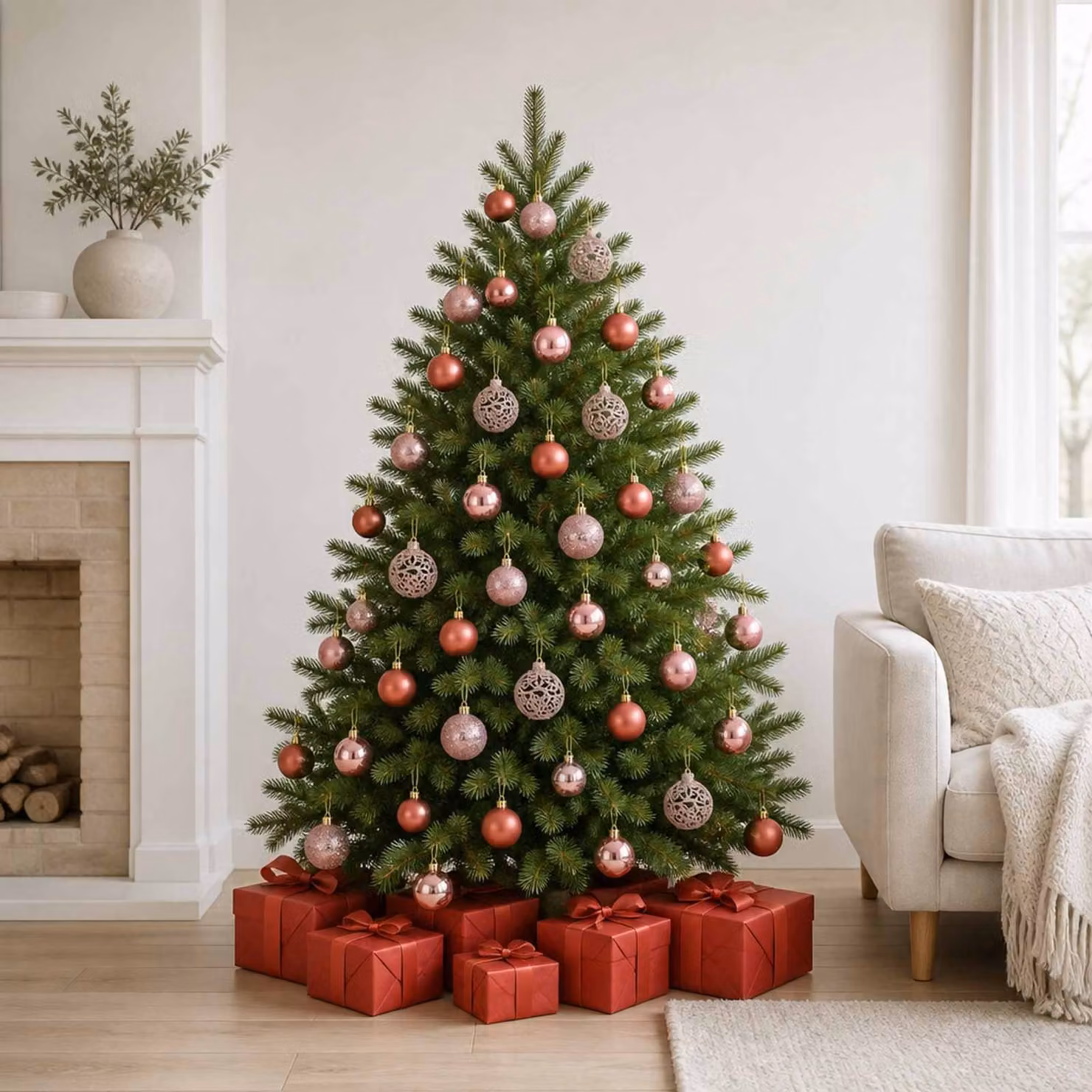 vidaXL Palline di Natale 100 pz Rosa e Rosato 3 / 4 / 6 cm