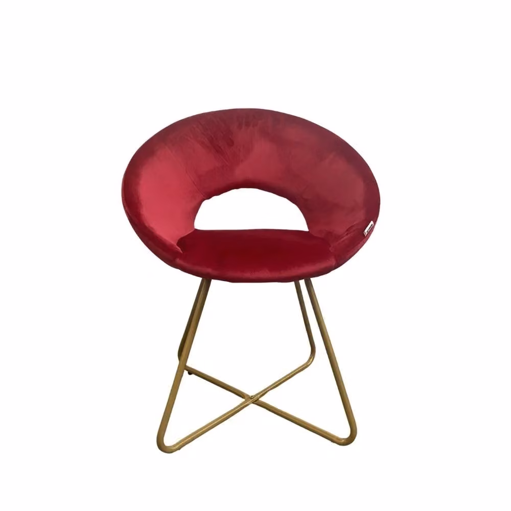 Set di 2 poltroncine da salotto Etere Veriaffari in velluto rosso con gambe in metallo oro – 2