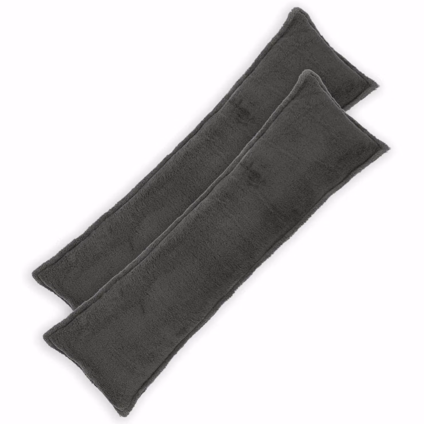 Set di 2 federe vidaXL HOUTEN in tessuto bouclé grigio scuro, L 145 cm x L 40 cm