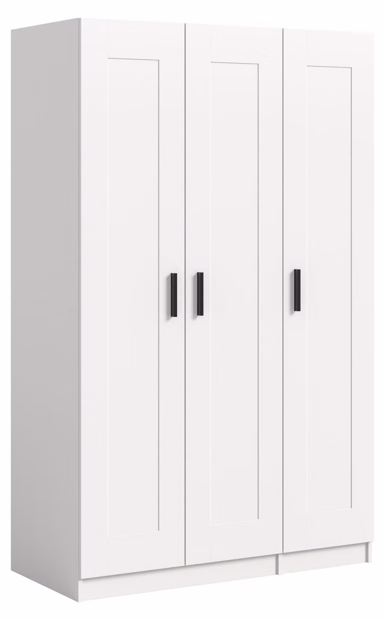 xonox.home Armadio a 3 ante Visby bianco L/A/P: 120x195x56 cm